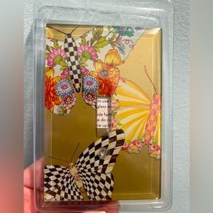Mackenzie Childs Butterfly Switch Plate Cover.